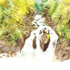 Cairn Watercolour #4 - Bracklinn Falls - A4 glossy Print
