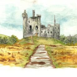 Cairn Watercolour #8 - Kilchurn Castle - A4 glossy Print
